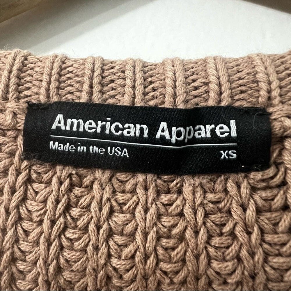 Women’s Fisherman Sweater Vest Chunky Knit XS Academia Grandpa Minimalist Boxy - Picture 6 of 9